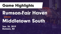 Rumson-Fair Haven  vs Middletown South  Game Highlights - Jan. 26, 2019