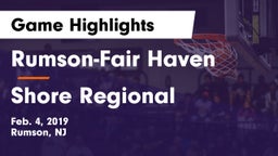 Rumson-Fair Haven  vs Shore Regional  Game Highlights - Feb. 4, 2019