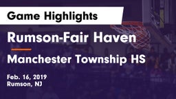 Rumson-Fair Haven  vs Manchester Township HS Game Highlights - Feb. 16, 2019