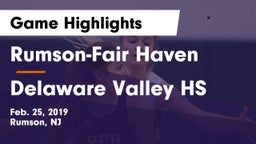 Rumson-Fair Haven  vs Delaware Valley HS Game Highlights - Feb. 25, 2019