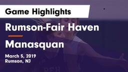 Rumson-Fair Haven  vs Manasquan  Game Highlights - March 5, 2019
