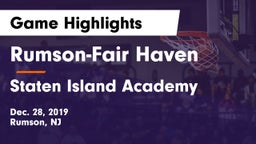 Rumson-Fair Haven  vs Staten Island Academy Game Highlights - Dec. 28, 2019