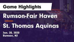 Rumson-Fair Haven  vs St. Thomas Aquinas Game Highlights - Jan. 20, 2020