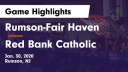 Rumson-Fair Haven  vs Red Bank Catholic  Game Highlights - Jan. 30, 2020