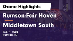 Rumson-Fair Haven  vs Middletown South  Game Highlights - Feb. 1, 2020