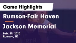 Rumson-Fair Haven  vs Jackson Memorial  Game Highlights - Feb. 25, 2020