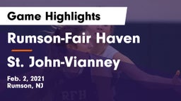 Rumson-Fair Haven  vs St. John-Vianney  Game Highlights - Feb. 2, 2021