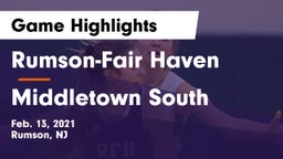 Rumson-Fair Haven  vs Middletown South  Game Highlights - Feb. 13, 2021