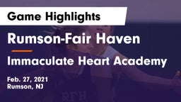 Rumson-Fair Haven  vs Immaculate Heart Academy  Game Highlights - Feb. 27, 2021