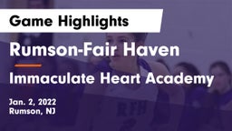 Rumson-Fair Haven  vs Immaculate Heart Academy  Game Highlights - Jan. 2, 2022