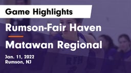 Rumson-Fair Haven  vs Matawan Regional  Game Highlights - Jan. 11, 2022