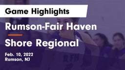 Rumson-Fair Haven  vs Shore Regional  Game Highlights - Feb. 10, 2022
