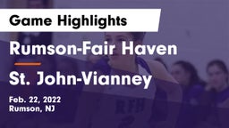 Rumson-Fair Haven  vs St. John-Vianney  Game Highlights - Feb. 22, 2022