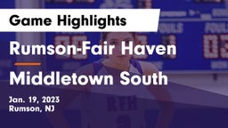 Rumson-Fair Haven  vs Middletown South  Game Highlights - Jan. 19, 2023