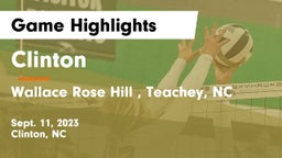 Clinton  vs Wallace Rose Hill , Teachey, NC Game Highlights - Sept. 11, 2023