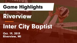 Riverview  vs Inter City Baptist Game Highlights - Oct. 19, 2019