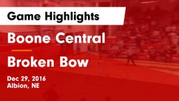 Boone Central  vs Broken Bow  Game Highlights - Dec 29, 2016