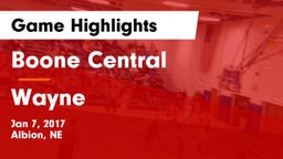 Boone Central  vs Wayne  Game Highlights - Jan 7, 2017