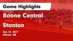 Boone Central  vs Stanton  Game Highlights - Jan 13, 2017