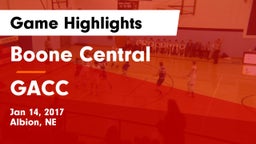 Boone Central  vs GACC Game Highlights - Jan 14, 2017