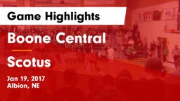 Boone Central  vs Scotus  Game Highlights - Jan 19, 2017