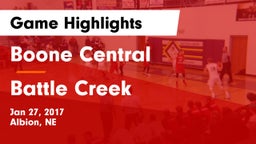 Boone Central  vs Battle Creek  Game Highlights - Jan 27, 2017