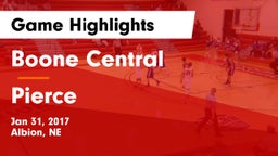 Boone Central  vs Pierce  Game Highlights - Jan 31, 2017