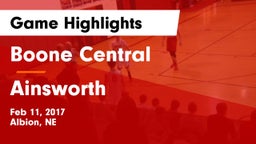 Boone Central  vs Ainsworth  Game Highlights - Feb 11, 2017