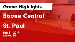 Boone Central  vs St. Paul  Game Highlights - Feb 21, 2017