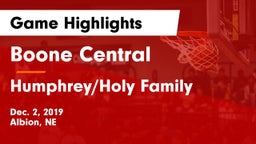 Boone Central  vs Humphrey/Holy Family  Game Highlights - Dec. 2, 2019