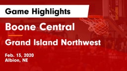 Boone Central  vs Grand Island Northwest  Game Highlights - Feb. 13, 2020