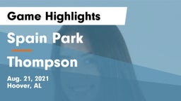 Spain Park  vs Thompson Game Highlights - Aug. 21, 2021