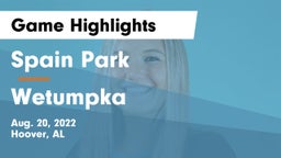 Spain Park  vs Wetumpka Game Highlights - Aug. 20, 2022