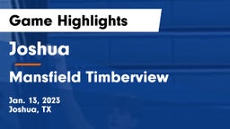 Joshua  vs Mansfield Timberview  Game Highlights - Jan. 13, 2023