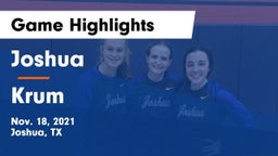 Joshua  vs Krum Game Highlights - Nov. 18, 2021