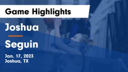 Joshua  vs Seguin  Game Highlights - Jan. 17, 2023