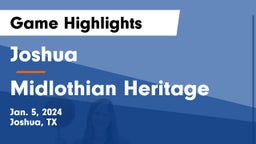 Joshua  vs Midlothian Heritage Game Highlights - Jan. 5, 2024