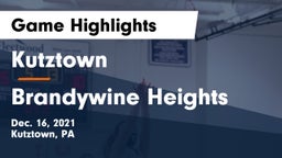 Kutztown  vs Brandywine Heights  Game Highlights - Dec. 16, 2021