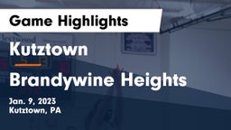 Kutztown  vs Brandywine Heights  Game Highlights - Jan. 9, 2023