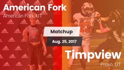 Matchup: American Fork High vs. Timpview  2017