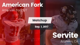 Matchup: American Fork High vs. Servite  2017