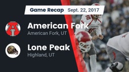 Recap: American Fork  vs. Lone Peak  2017
