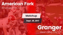 Matchup: American Fork High vs. Granger  2017