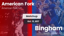 Matchup: American Fork High vs. Bingham  2017