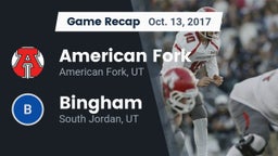 Recap: American Fork  vs. Bingham  2017
