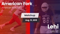 Matchup: American Fork High vs. Lehi  2018