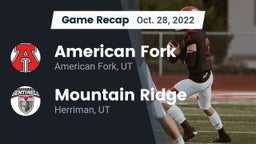 Recap: American Fork  vs. Mountain Ridge  2022