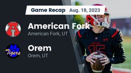 Recap: American Fork  vs. Orem  2023