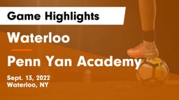 Waterloo  vs Penn Yan Academy  Game Highlights - Sept. 13, 2022