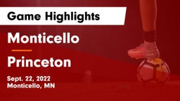 Monticello  vs Princeton  Game Highlights - Sept. 22, 2022